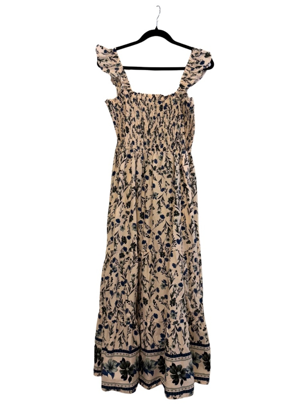Laura Ashley Floral Smocked Midi Dress Size Large NWT